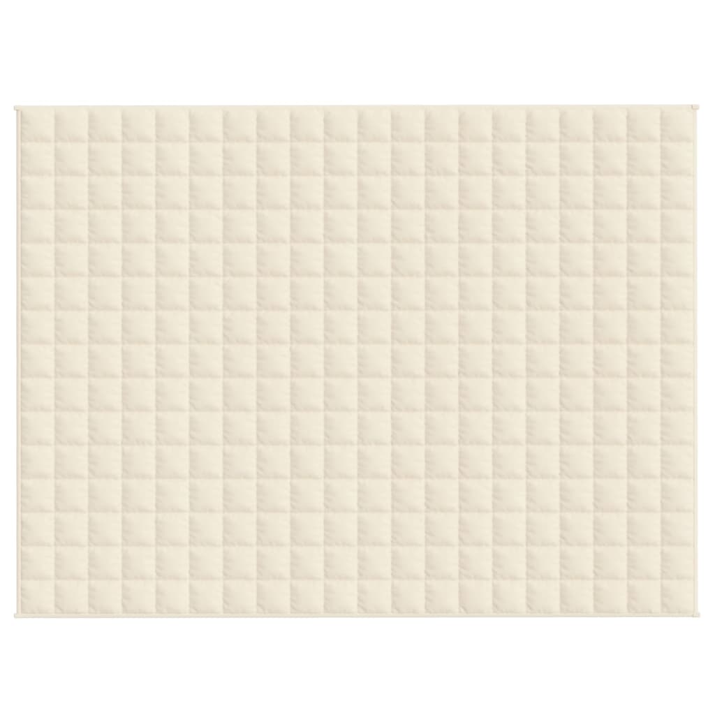 vidaXL Couverture lestée Crème clair 152x203 cm 7 kg Tissu