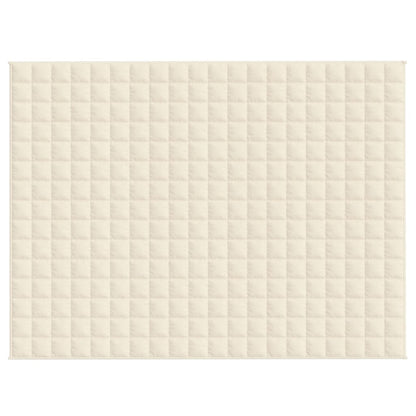 vidaXL Couverture lestée Crème clair 152x203 cm 7 kg Tissu