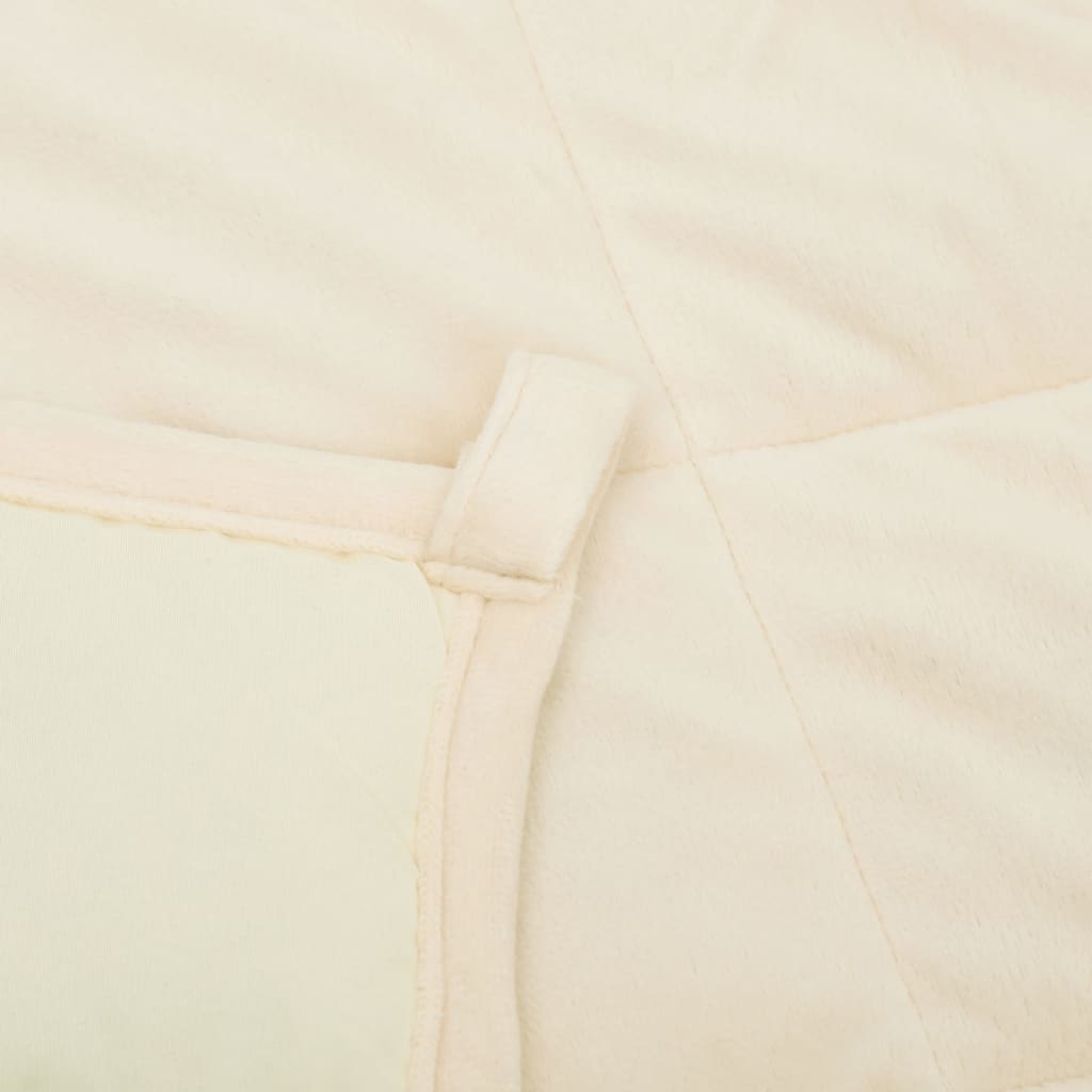 vidaXL Couverture lestée Crème clair 152x203 cm 7 kg Tissu