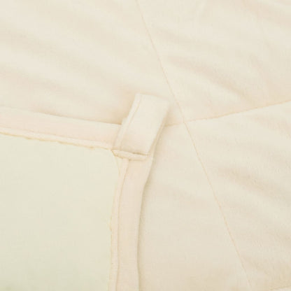 vidaXL Couverture lestée Crème clair 152x203 cm 7 kg Tissu