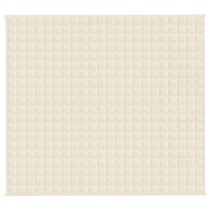 vidaXL Couverture lestée Crème clair 200x220 cm 13 kg Tissu