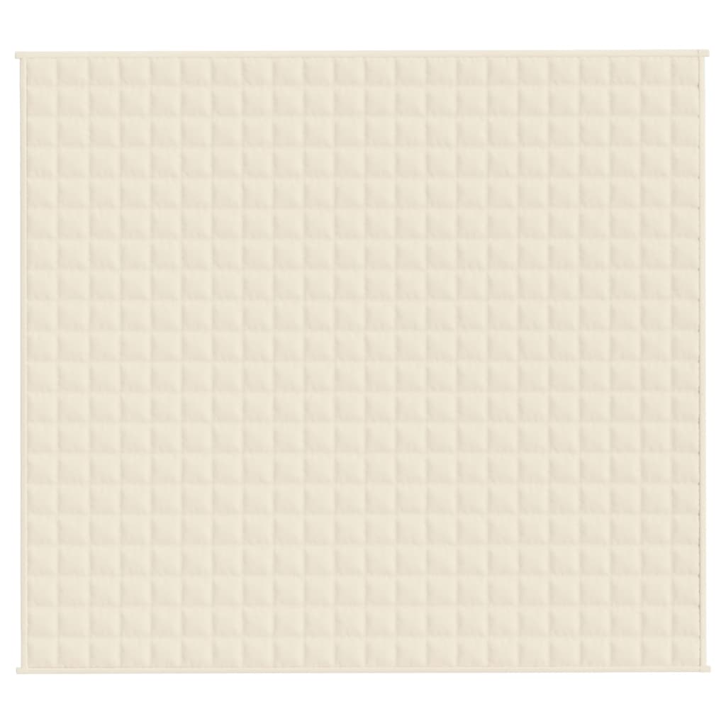 vidaXL Couverture lestée Crème clair 200x230 cm 13 kg Tissu