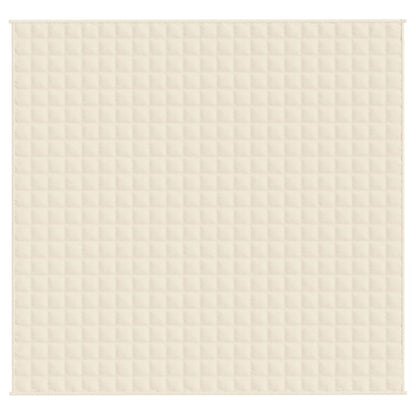 vidaXL Couverture lestée Crème clair 220x240 cm 11 kg Tissu