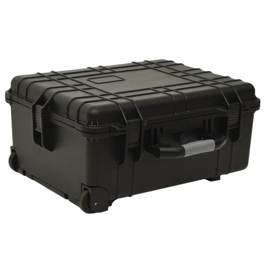 vidaXL Valise de vol à roulettes Noir 58x45x27 cm PP