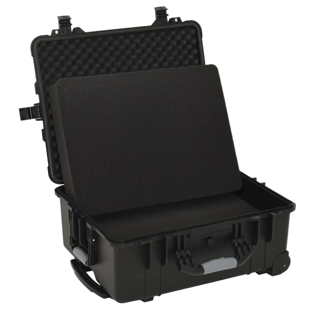 vidaXL Valise de vol à roulettes Noir 58x45x27 cm PP