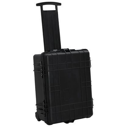 vidaXL Valise de vol à roulettes Noir 58x45x27 cm PP