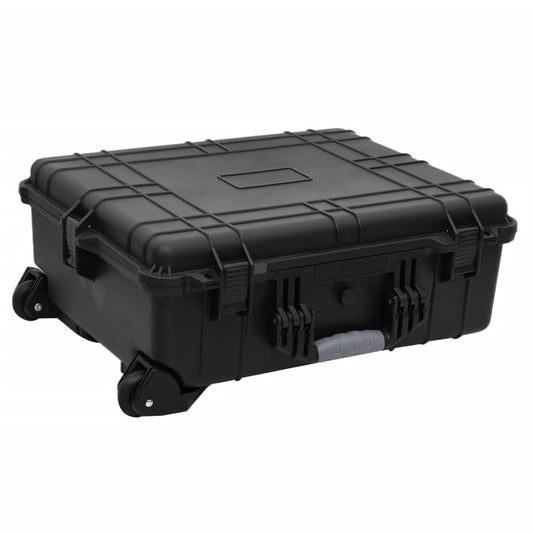 vidaXL Valise de vol à roulettes Noir 63x50x23 cm PP