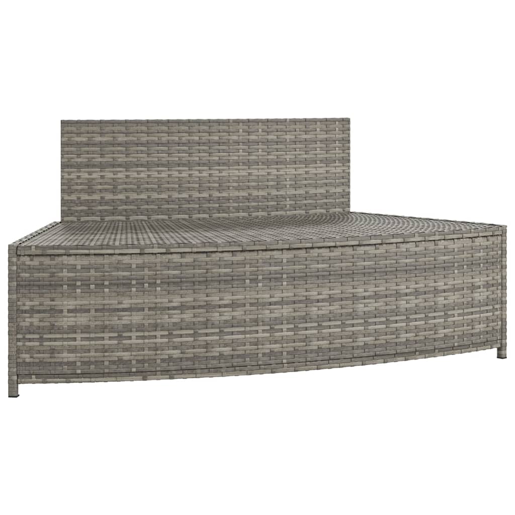 vidaXL Bancs de spa avec coussins 2 pcs gris résine tressée