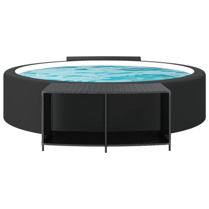 vidaXL Étagères de rangement 2 pcs noir résine tressée
