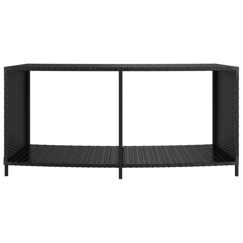 vidaXL Étagères de rangement 2 pcs noir résine tressée