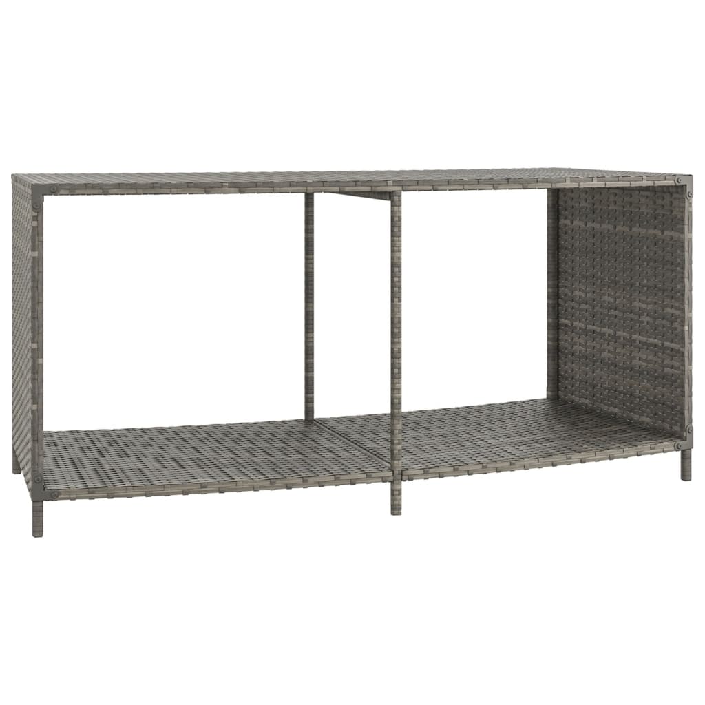 vidaXL Étagères de rangement 2 pcs gris résine tressée