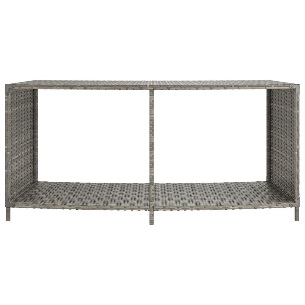 vidaXL Étagères de rangement 2 pcs gris résine tressée