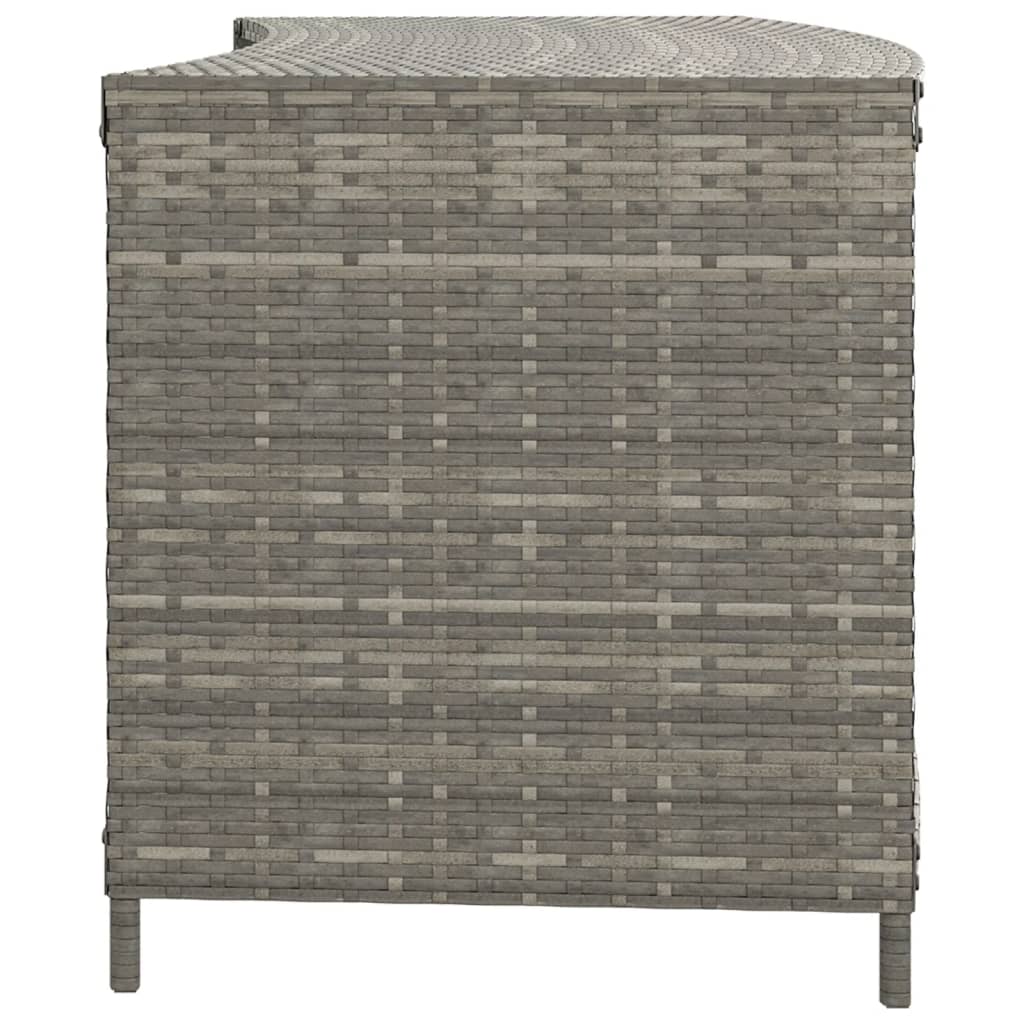 vidaXL Étagères de rangement 2 pcs gris résine tressée
