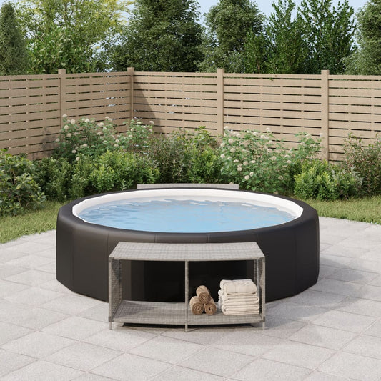vidaXL Étagères de rangement 2 pcs gris résine tressée
