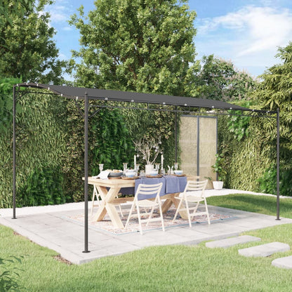vidaXL Auvent anthracite 4x3 m 180 g/m² tissu et acier