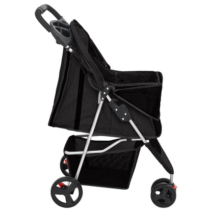 vidaXL Poussette pour chien pliante Noir 80x46x98 cm Tissu Oxford
