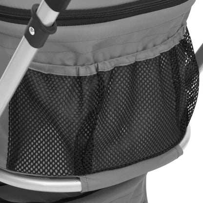 vidaXL Poussette pour chien pliante à 2 niveaux Gris 83x48x97 cm