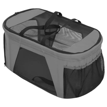 vidaXL Poussette pour chien pliante à 2 niveaux Gris 83x48x97 cm