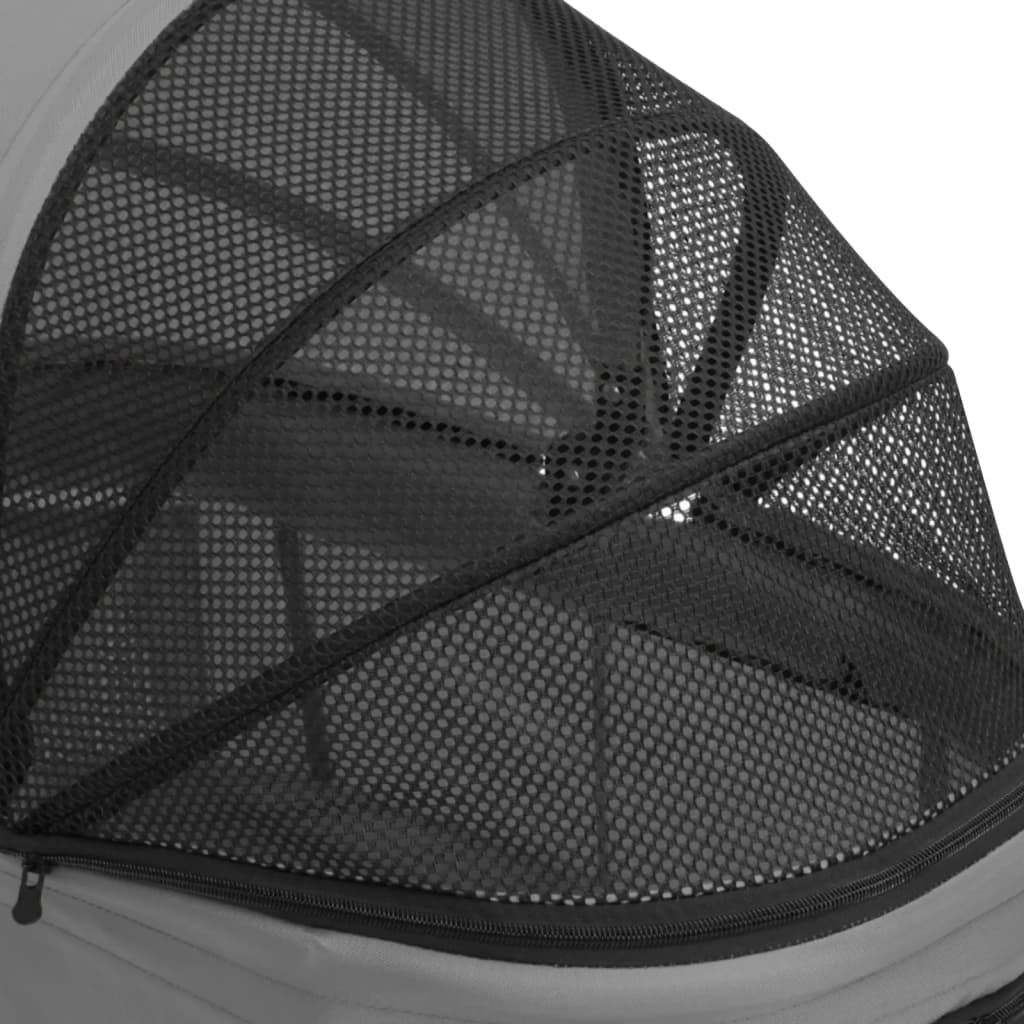 vidaXL Poussette pour chien pliante à 2 niveaux Gris 83x48x97 cm