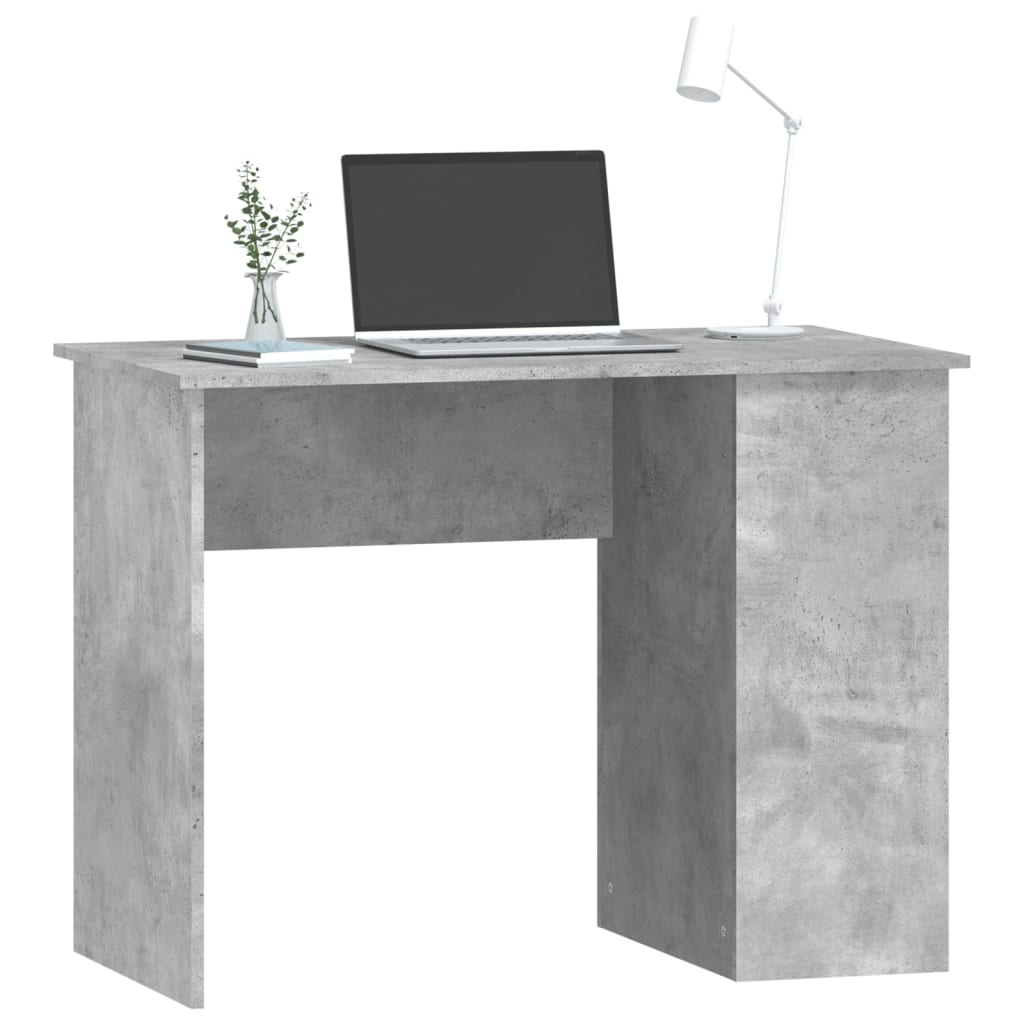 vidaXL Bureau Gris béton 100x55x75 cm Bois d'ingénierie