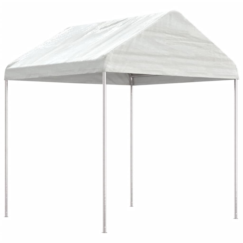 vidaXL Belvédère avec toit blanc 4,46x2,28x2,69 m polyéthylène