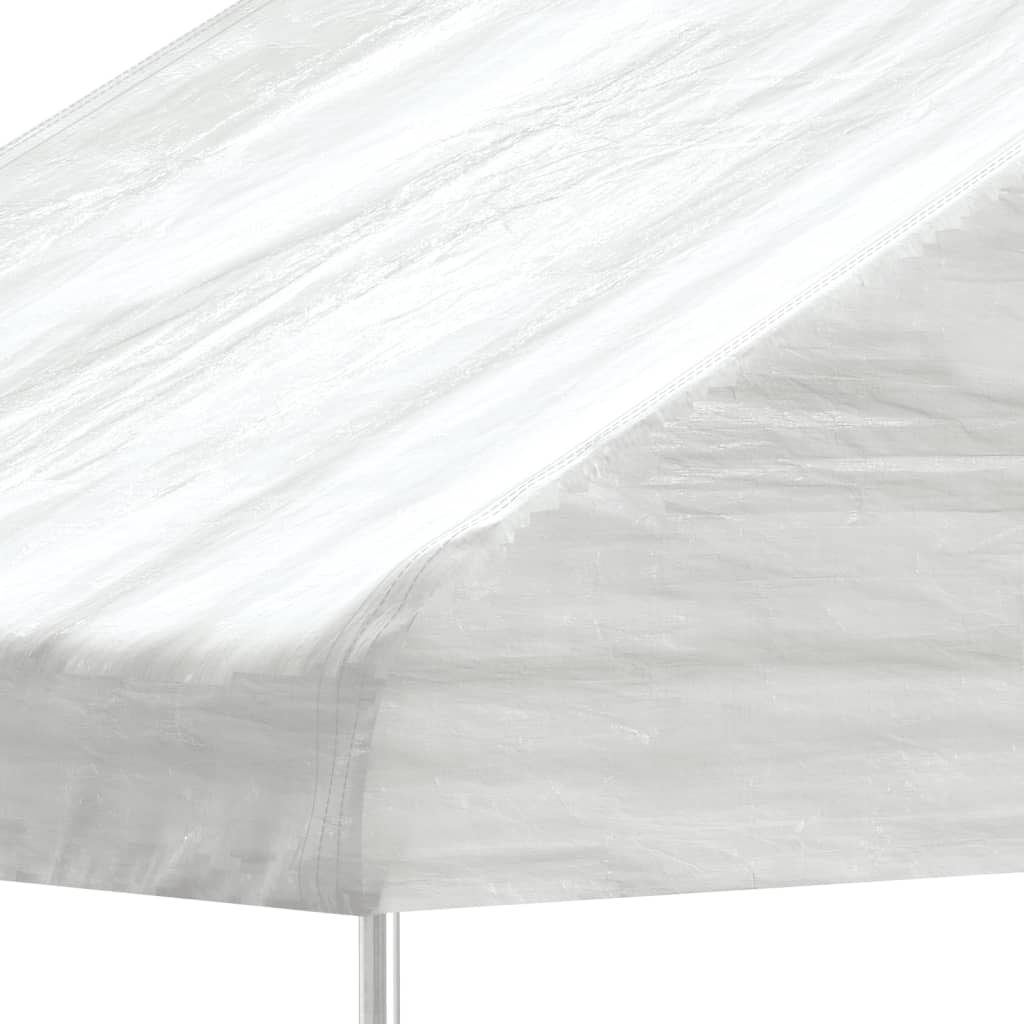 vidaXL Belvédère avec toit blanc 4,46x2,28x2,69 m polyéthylène