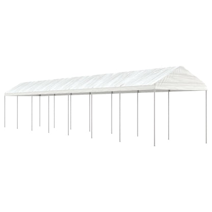 vidaXL Belvédère avec toit blanc 15,61x2,28x2,69 m polyéthylène