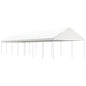 vidaXL Belvédère avec toit blanc 15,61x4,08x3,22 m polyéthylène