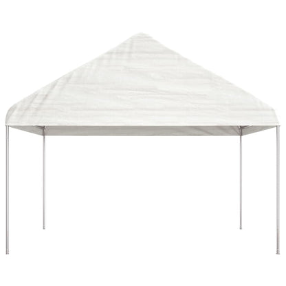 vidaXL Belvédère avec toit blanc 15,61x4,08x3,22 m polyéthylène