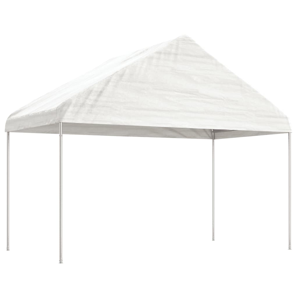 vidaXL Belvédère avec toit blanc 17,84x4,08x3,22 m polyéthylène