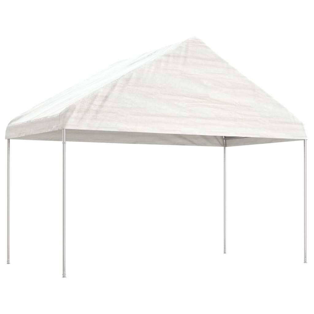 vidaXL Belvédère avec toit blanc 20,07x4,08x3,22 m polyéthylène