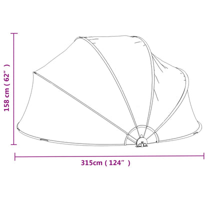 vidaXL Dôme de piscine rond 315x158 cm PVC