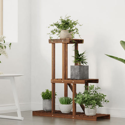 vidaXL Support à fleurs 81x25x75,5 cm bois massif de sapin
