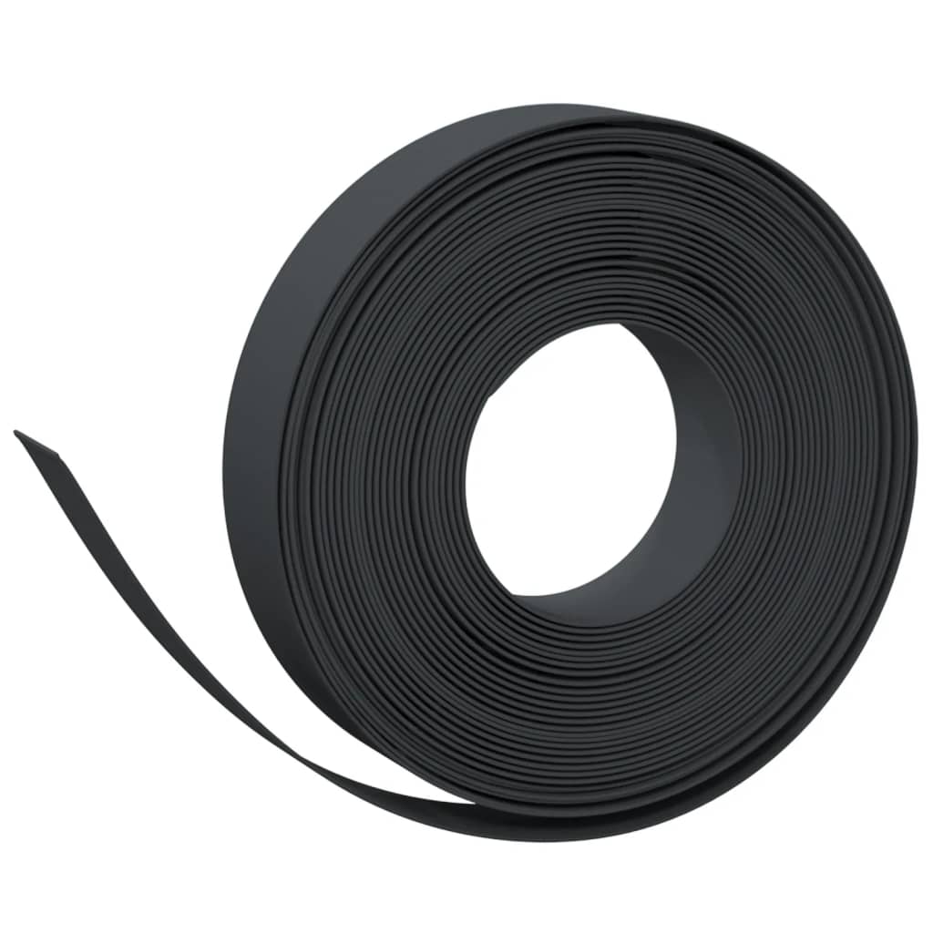 vidaXL Bordures de jardin 2 pcs noir 10 m 10 cm polyéthylène