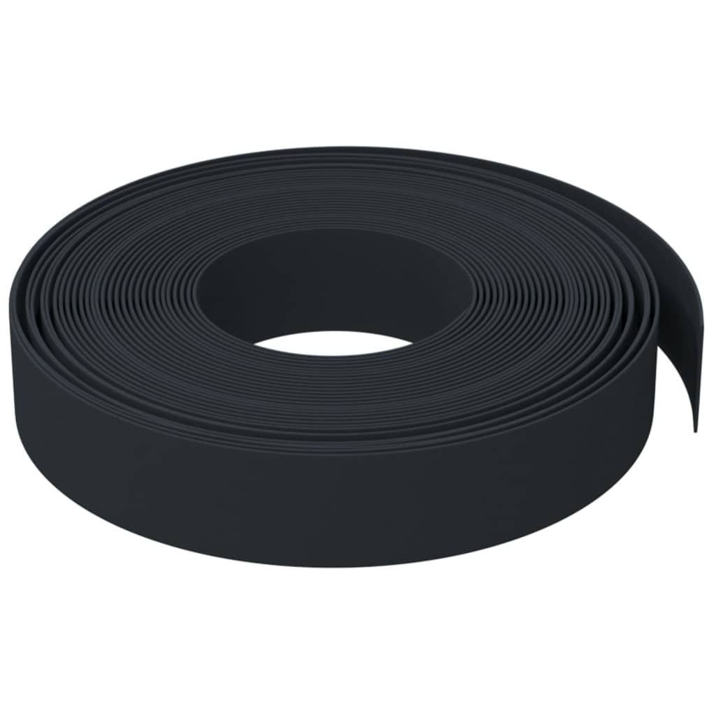 vidaXL Bordures de jardin 2 pcs noir 10 m 10 cm polyéthylène