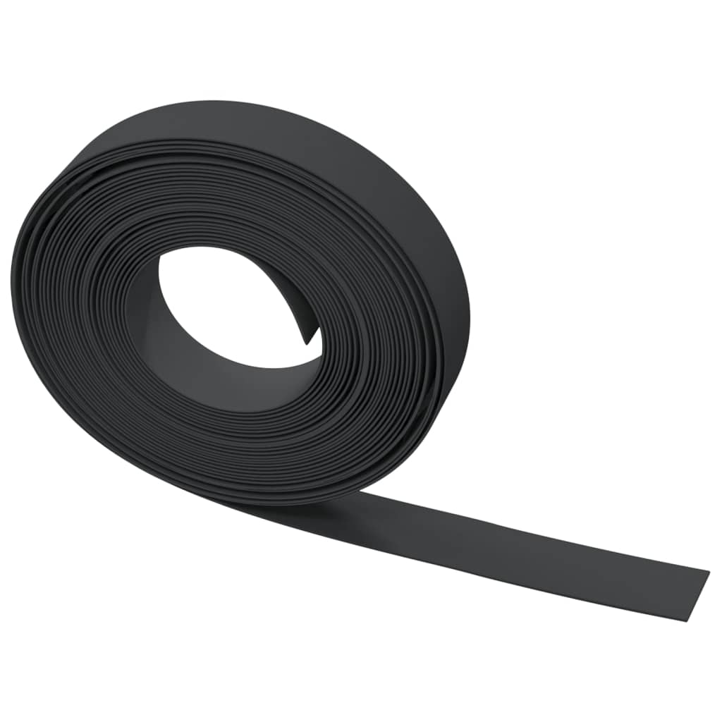 vidaXL Bordures de jardin 3 pcs noir 10 m 10 cm polyéthylène