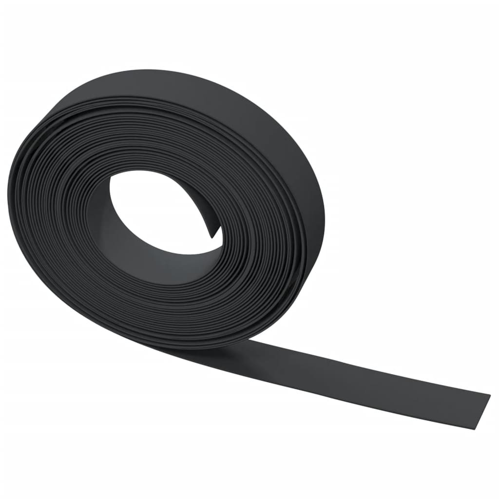 vidaXL Bordures de jardin 5 pcs noir 10 m 10 cm polyéthylène
