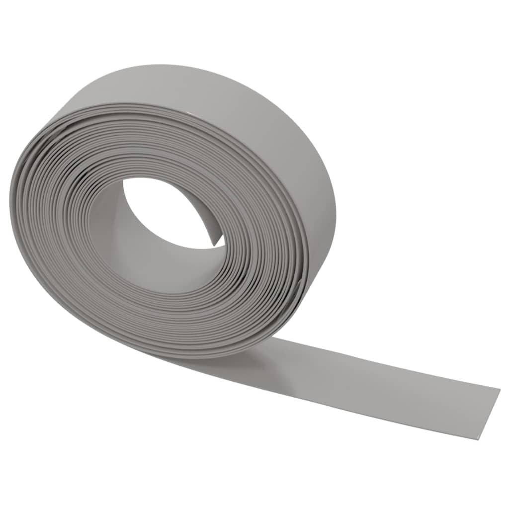 vidaXL Bordures de jardin 3 pcs gris 10 m 15 cm polyéthylène