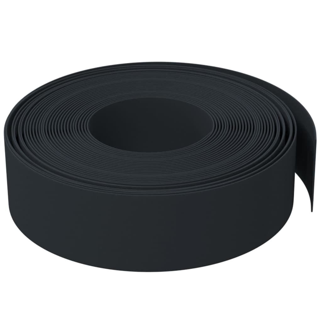 vidaXL Bordures de jardin 2 pcs noir 10 m 15 cm polyéthylène