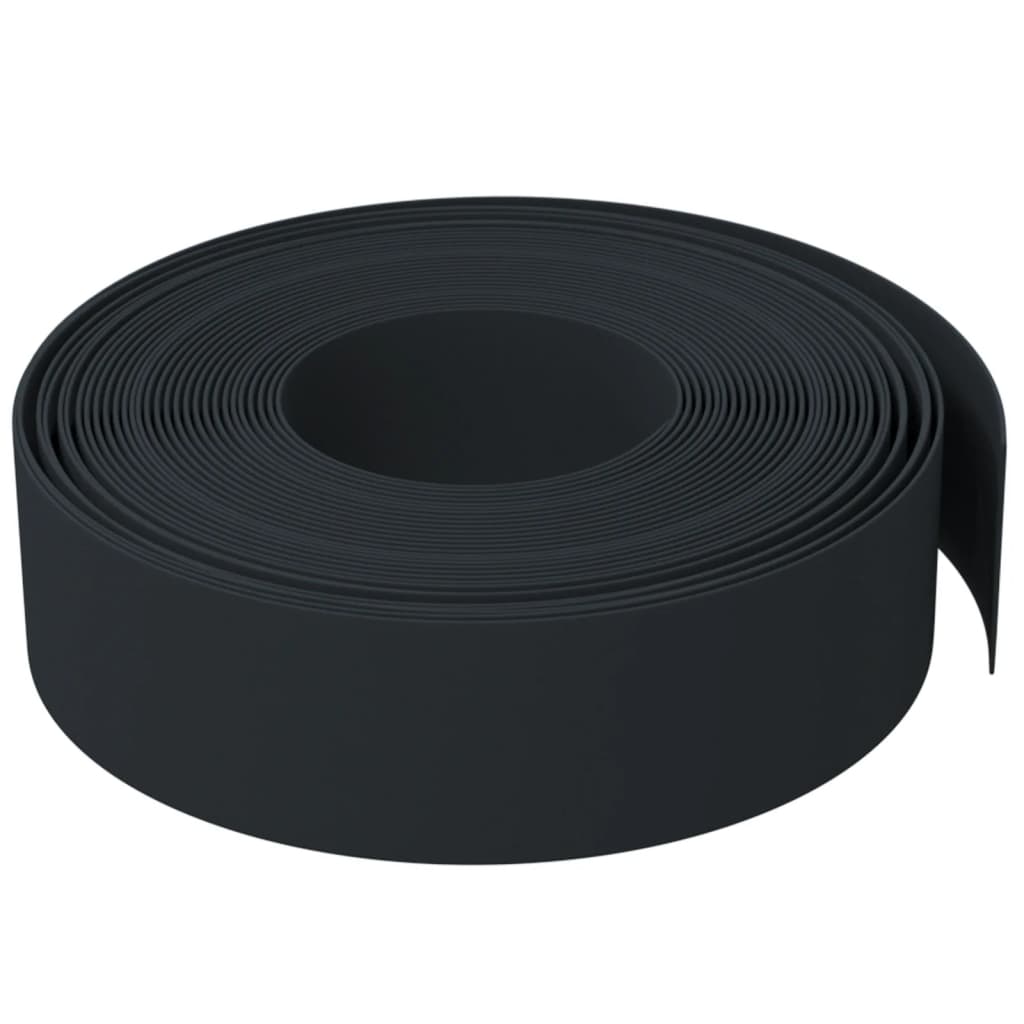 vidaXL Bordures de jardin 5 pcs noir 10 m 15 cm polyéthylène