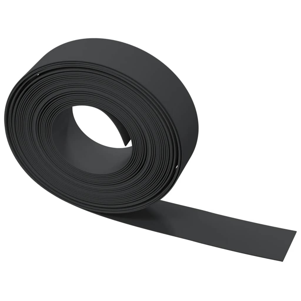 vidaXL Bordures de jardin 5 pcs noir 10 m 15 cm polyéthylène