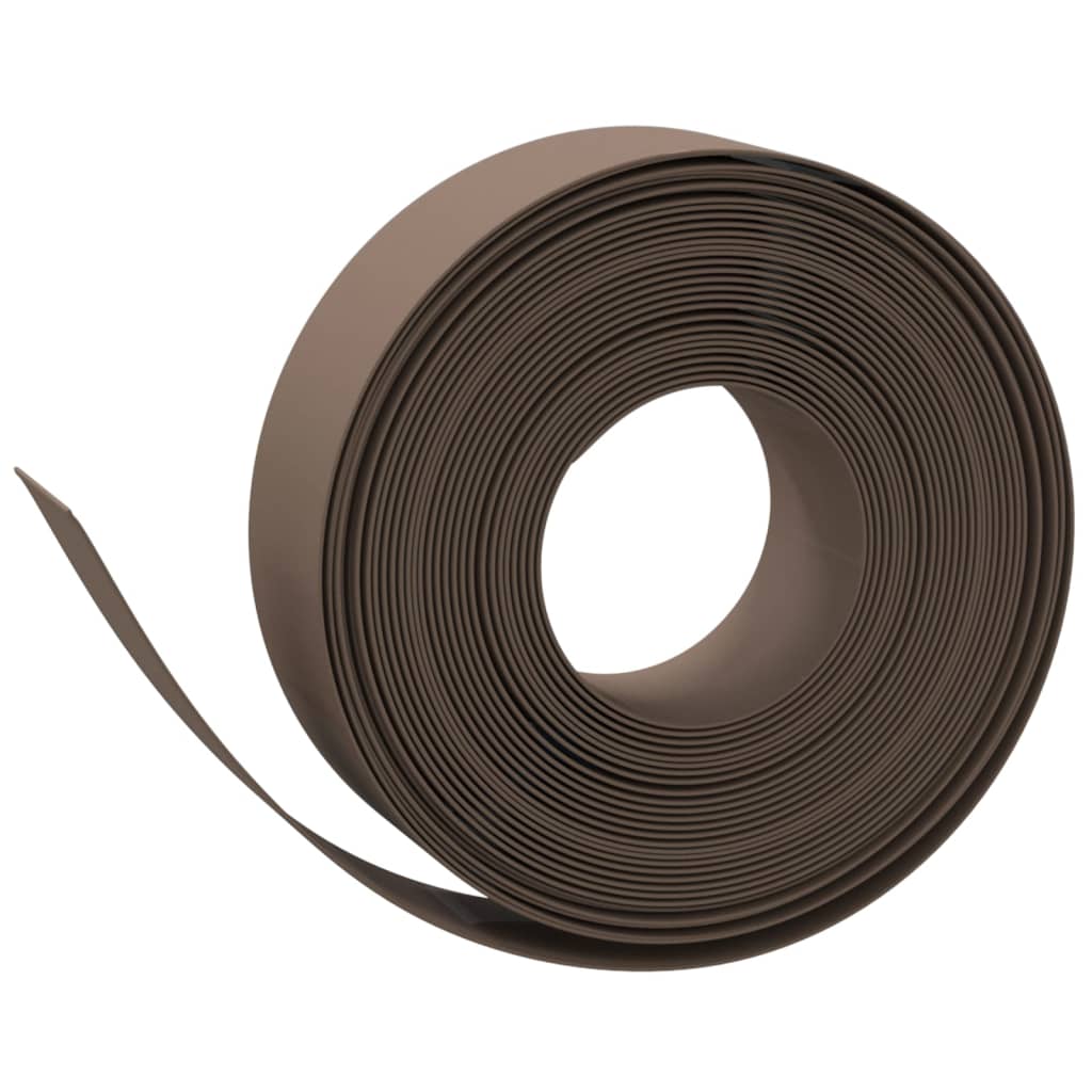 vidaXL Bordures de jardin 5 pcs marron 10 m 15 cm polyéthylène