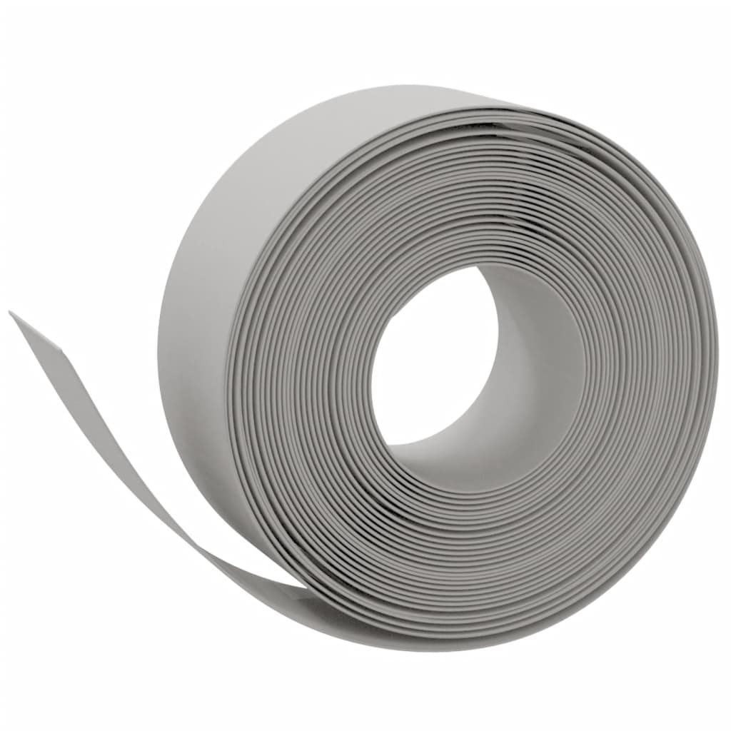 vidaXL Bordures de jardin 2 pcs gris 10 m 20 cm polyéthylène