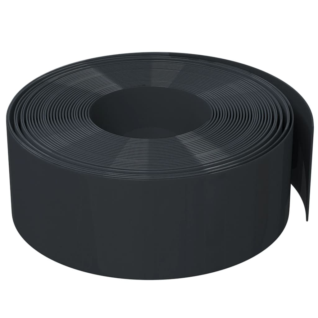 vidaXL Bordures de jardin 3 pcs noir 10 m 20 cm polyéthylène