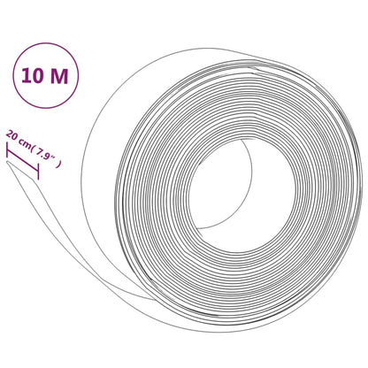 vidaXL Bordures de jardin 4 pcs noir 10 m 20 cm polyéthylène