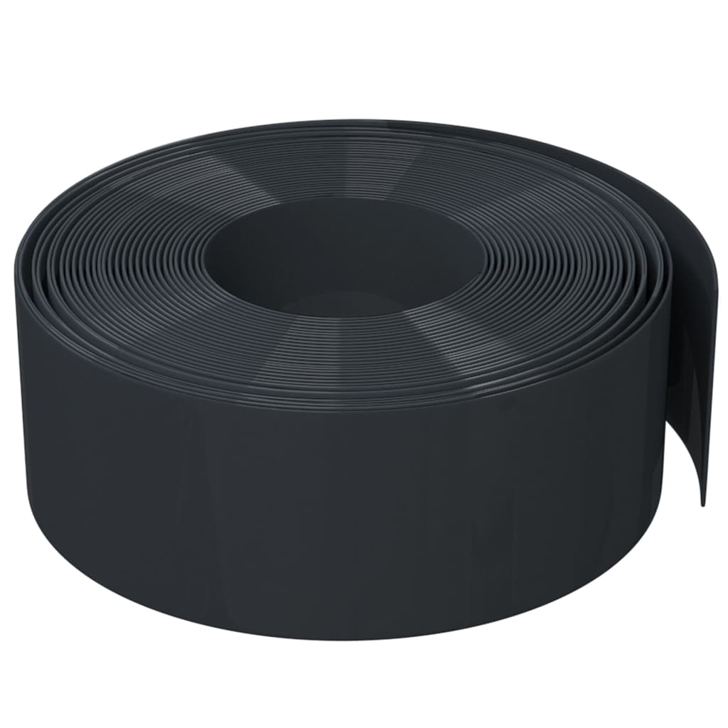 vidaXL Bordures de jardin 5 pcs noir 10 m 20 cm polyéthylène