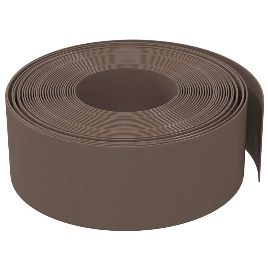 vidaXL Bordures de jardin 3 pcs marron 10 m 20 cm polyéthylène