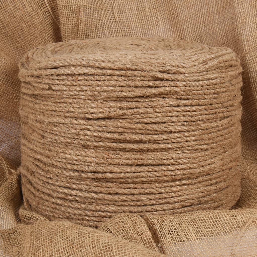 vidaXL Corde de jute 50 m de long 6 mm d'épaisseur