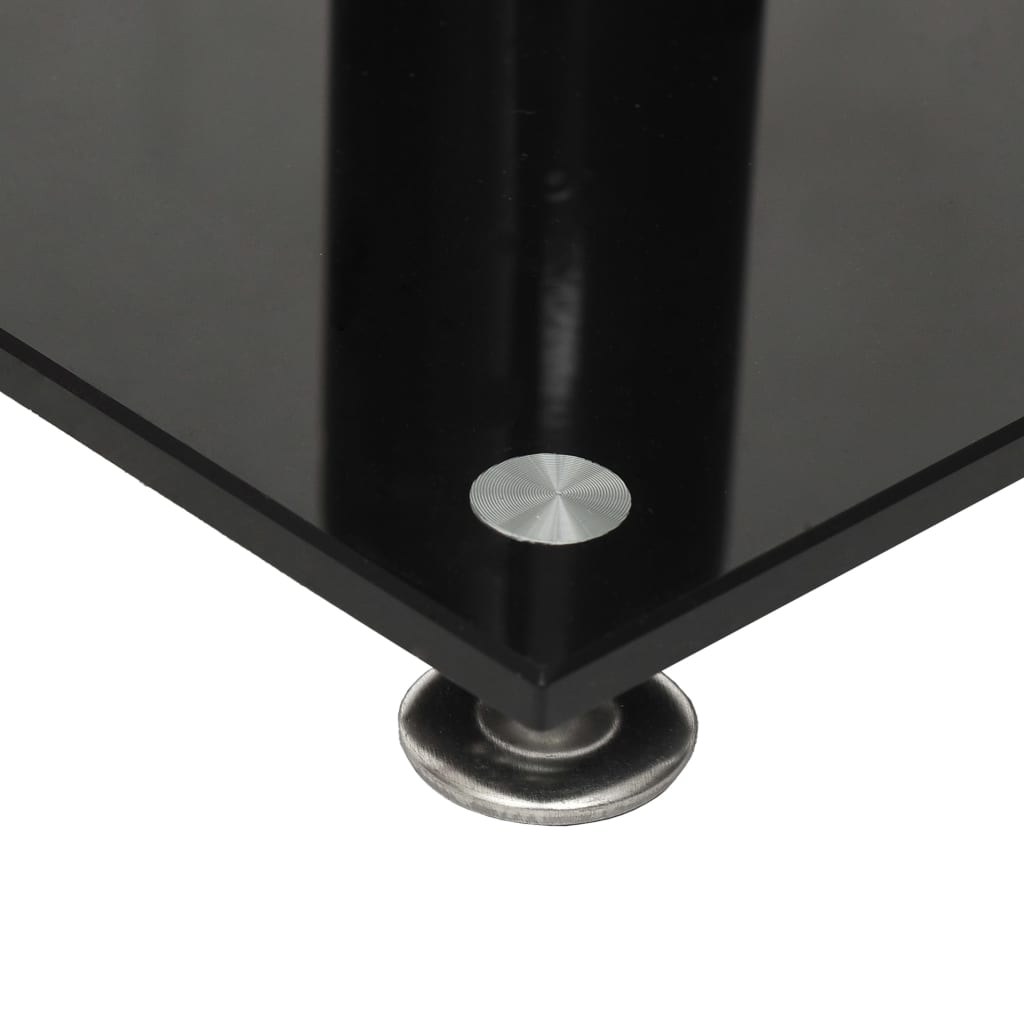 vidaXL Supports de haut-parleurs 2 pcs noir verre trempé 1 pilier