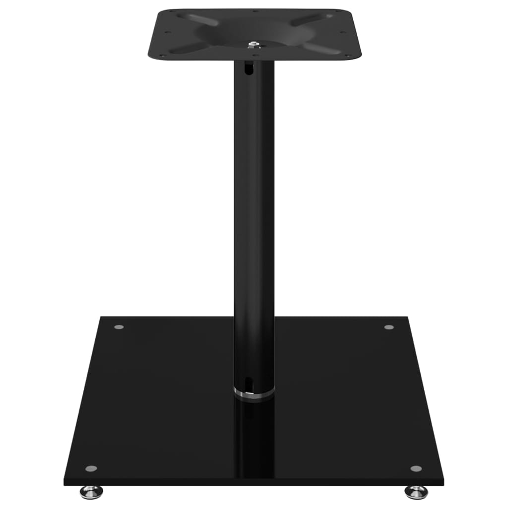 vidaXL Supports de haut-parleurs 2 pcs noir verre trempé 1 pilier